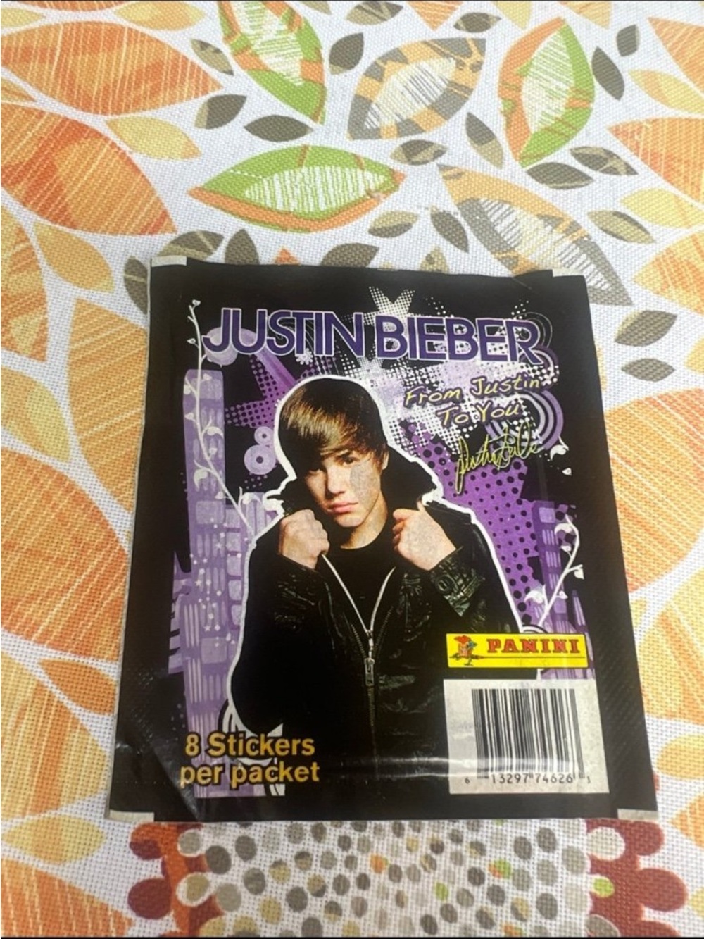 2 Count Panini Justin Bieber Stickers -8 Stickers - New